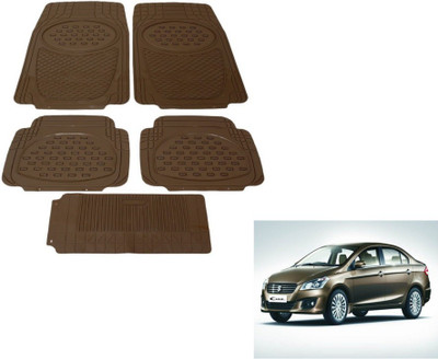 MOCKHE Rubber, Plastic Standard Mat For  Maruti Suzuki Ciaz(Brown)