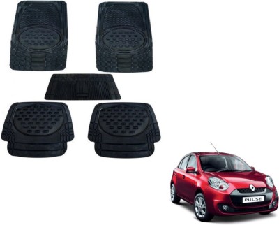 MOCKHE Rubber, Plastic Standard Mat For  Renault Pulse(Black)