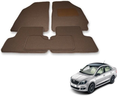 MOCKHE Fabric Standard Mat For  Skoda Rapid(Beige)