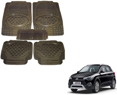 MOCKHE Rubber, Plastic Standard Mat For  Hyundai i20(Grey)