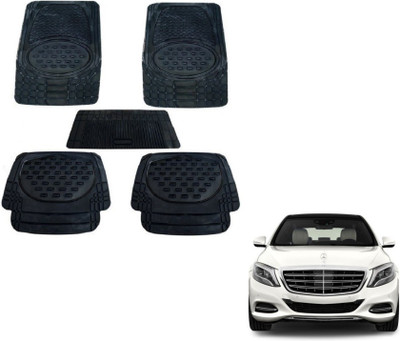 MOCKHE Rubber, Plastic Standard Mat For  Mercedes Benz S-Class(Black)