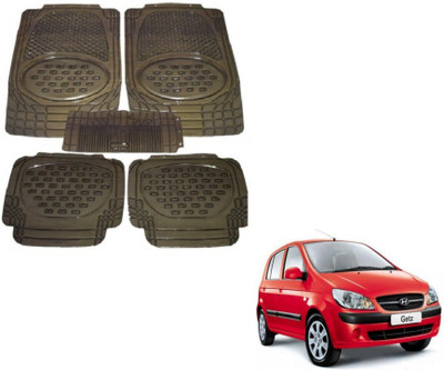 MOCKHE Rubber, Plastic Standard Mat For  Hyundai Getz(Grey)