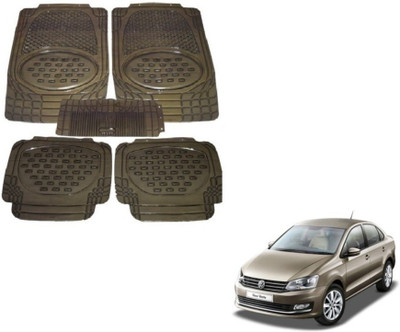 MOCKHE Rubber, Plastic Standard Mat For  Volkswagen Vento(Grey)
