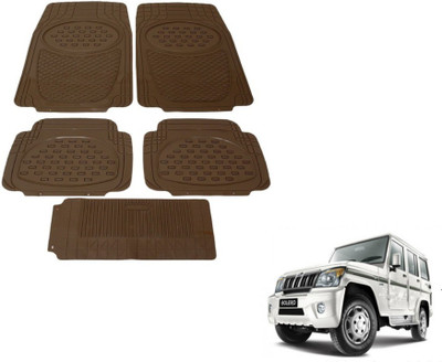 MOCKHE Plastic, Rubber Standard Mat For  Mahindra Bolero(Brown)