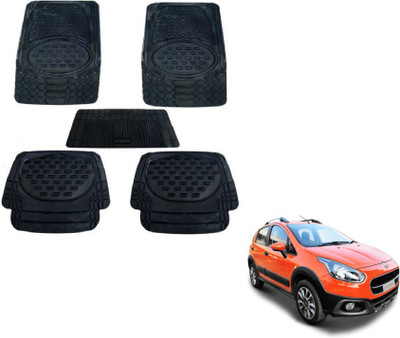 MOCKHE Rubber, Plastic Standard Mat For  Fiat Avventura(Black)