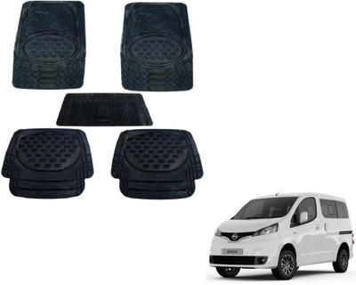 MOCKHE Rubber, Plastic Standard Mat For  Nissan Evalia(Black)