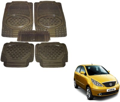 MOCKHE Rubber, Plastic Standard Mat For  Tata Indica Vista(Grey)