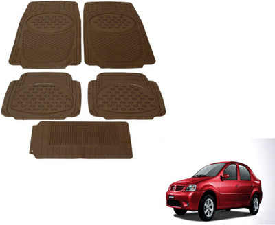 MOCKHE Rubber, Plastic Standard Mat For  Mahindra Logan(Beige)
