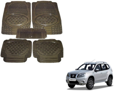 MOCKHE Rubber, Plastic Standard Mat For  Nissan Terrano(Grey)