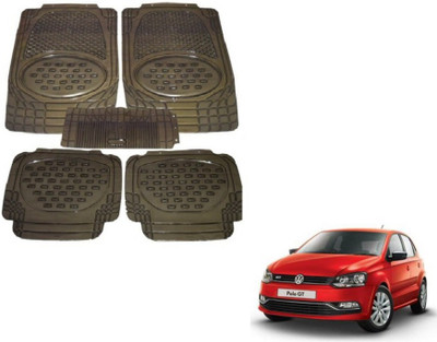 MOCKHE Rubber, Plastic Standard Mat For  Volkswagen Polo GT(Grey)