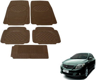 MOCKHE Rubber, Plastic Standard Mat For  Toyota Altis(Beige)