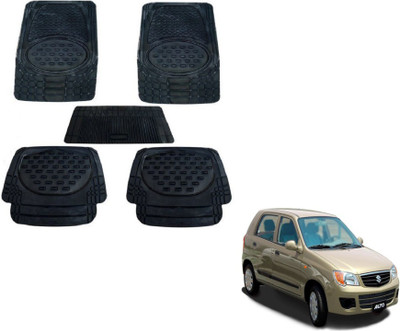MOCKHE Rubber, Plastic Standard Mat For  Maruti Suzuki Alto(Black)