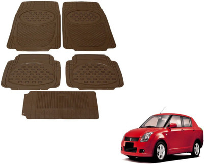 MOCKHE Rubber, Plastic Standard Mat For  Maruti Suzuki Swift Dzire(Brown)