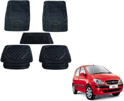 MOCKHE Rubber, Plastic Standard Mat For  Hyundai Getz(Black)