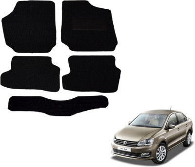 MOCKHE Fabric Standard Mat For  Volkswagen Vento(Black)