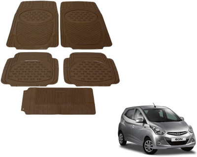 MOCKHE Rubber, Plastic Standard Mat For  Hyundai Eon(Beige)