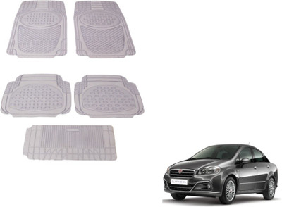MOCKHE Rubber, Plastic Standard Mat For  Fiat Linea(Clear)
