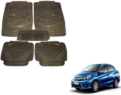 MOCKHE Rubber, Plastic Standard Mat For  Honda Amaze(Grey)