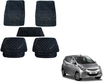 MOCKHE Rubber, Plastic Standard Mat For  Hyundai Eon(Black)