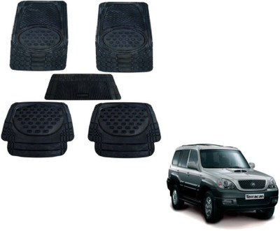 MOCKHE Rubber, Plastic Standard Mat For  Hyundai Terracan(Black)