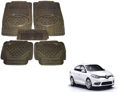 MOCKHE Rubber, Plastic Standard Mat For  Renault Fluence(Grey)