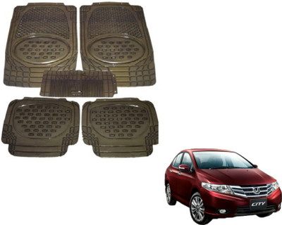 MOCKHE Rubber, Plastic Standard Mat For  Honda City(Grey)