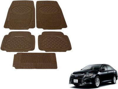 MOCKHE Rubber, Plastic Standard Mat For  Toyota Camry(Beige)