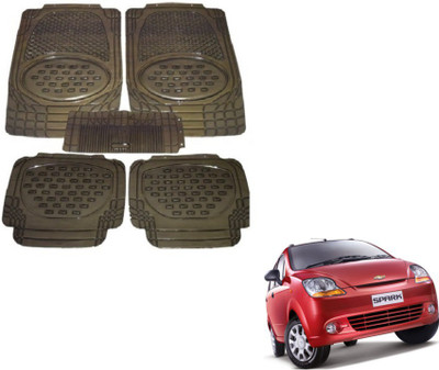MOCKHE Rubber, Plastic Standard Mat For  Chevrolet Spark(Grey)