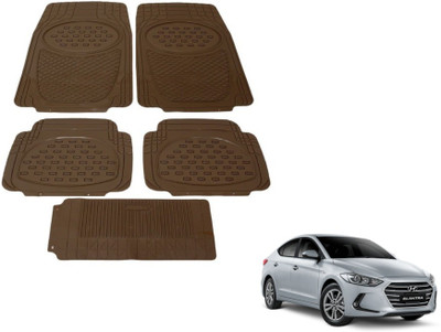 MOCKHE Rubber, Plastic Standard Mat For  Hyundai Elantra(Beige)