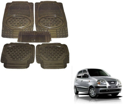 MOCKHE Rubber, Plastic Standard Mat For  Hyundai Santro(Grey)