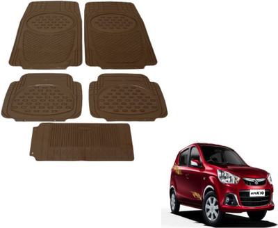 MOCKHE Rubber, Plastic Standard Mat For  Maruti Suzuki Alto K10(Brown)