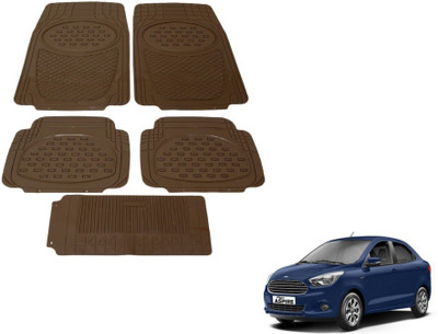 MOCKHE Rubber, Plastic Standard Mat For  Ford Aspire(Beige)