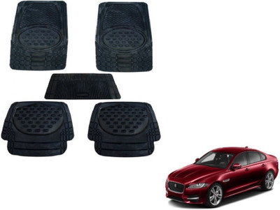 MOCKHE Rubber, Plastic Standard Mat For  Jaguar XF(Black)