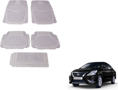 MOCKHE Rubber, Plastic Standard Mat For  Nissan Sunny(Clear)