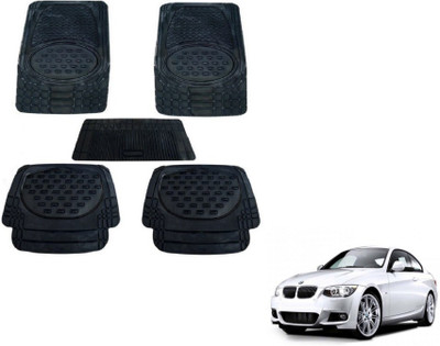 MOCKHE Rubber, Plastic Standard Mat For  BMW 320D(Black)