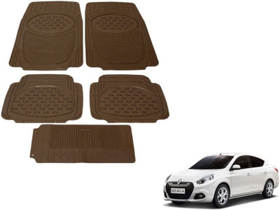 MOCKHE Rubber, Plastic Standard Mat For  Renault Scala(Beige)