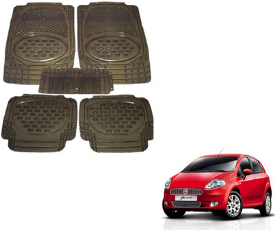 MOCKHE Rubber, Plastic Standard Mat For  Fiat Punto(Grey)
