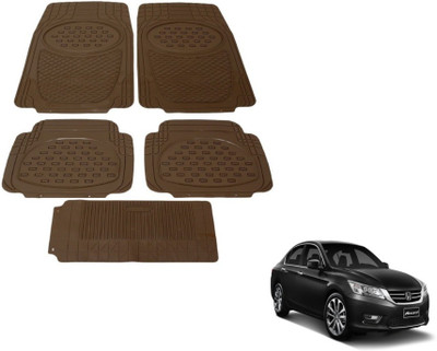 MOCKHE Rubber, Plastic Standard Mat For  Honda Accord(Beige)