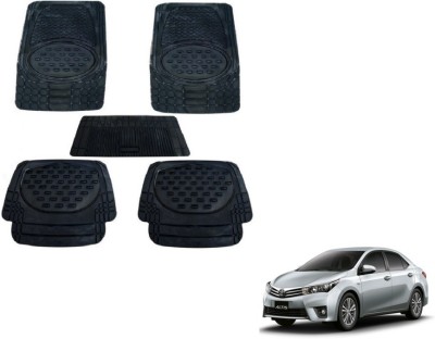 MOCKHE Rubber, Plastic Standard Mat For  Toyota Altis(Black)