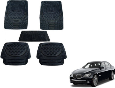 MOCKHE Rubber, Plastic Standard Mat For  BMW 7 Series(Black)