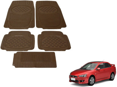 MOCKHE Rubber, Plastic Standard Mat For  Mitsubishi Lancer(Beige)
