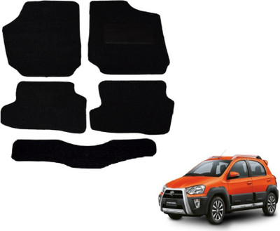 MOCKHE Fabric Standard Mat For  Toyota Etios Cross(Black)