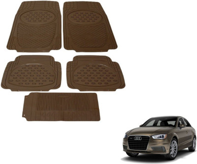 MOCKHE Rubber, Plastic Standard Mat For  Audi A3(Beige)