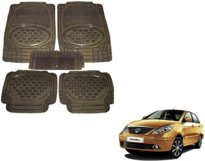 MOCKHE Rubber, Plastic Standard Mat For  Tata Manza(Grey)