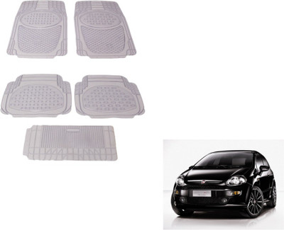 MOCKHE Rubber, Plastic Standard Mat For  Fiat Punto Evo(Clear)
