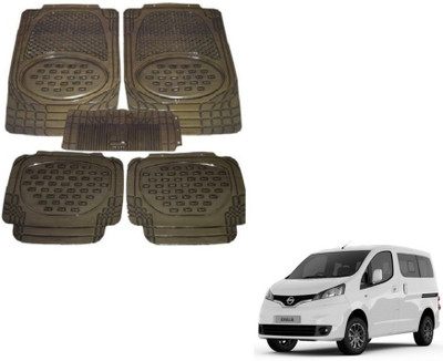 MOCKHE Rubber, Plastic Standard Mat For  Nissan Evalia(Grey)