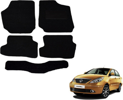 MOCKHE Fabric Standard Mat For  Tata Manza(Black)