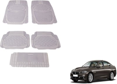 MOCKHE Rubber, Plastic Standard Mat For  BMW 5 Series(Clear)