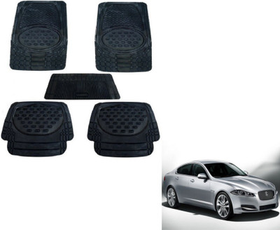 MOCKHE Rubber, Plastic Standard Mat For  Jaguar XFS(Black)