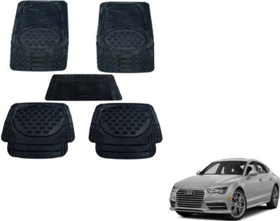 MOCKHE Rubber, Plastic Standard Mat For  Audi A7(Black)